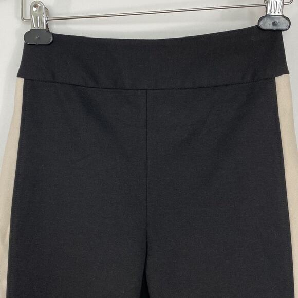 BCBGeneration Black with Ivory Stripe High Waisted Leggings Pants - Picture 5 of 14